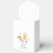 Rustikale Pizza Beers Schnuller Babydusche Geschenkschachtel (Offen)