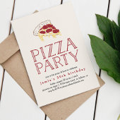 Rustikale Pizza-Party Einladung