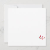 Rustikale Pizza & Wine Bridal Showe Dankeskarte (Rückseite)