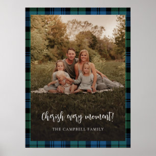 Rustikale Plaid Campbell Tartan Benutzerdefinierte Poster