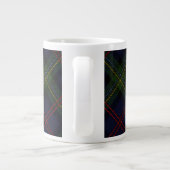 Rustikale Plaid-Erinnerung Tartan Jumbo-Tasse (Rückseite)