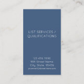 Rustikale Plan-Auftragnehmer-Tischler-Vertikale Visitenkarte (Rückseite)