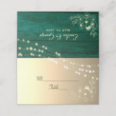 Rustikale Platzkarte (Außenseite Aufgefaltet)