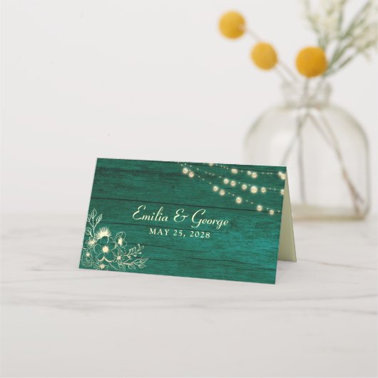 Rustikale Platzkarte (Rückseite)