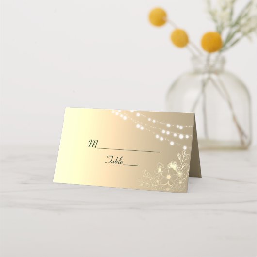 Rustikale Platzkarte (Vorderseite)