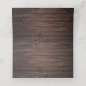 Rustikale Platzkarte aus weißem Holz (Innenseite Aufgefaltet)