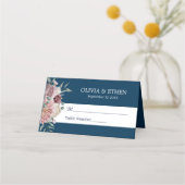 Rustikale Platzkarte Boho Marine (Vorderseite)