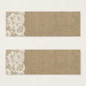 Rustikale Platzkarte Burlap and Lace Wedding (Vorne & Hinten)