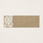Rustikale Platzkarte Burlap and Lace Wedding (Vorderseite)