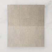 Rustikale Platzkarte Burlap and Lace Wedding (Innenseite Aufgefaltet)