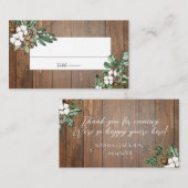 Rustikale Platzkarte für Hochzeiten im Wasser (Vorne/Hinten)