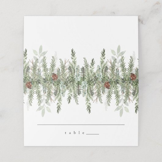 rustikale Platzkarte Hochzeitskarten (Außenseite Aufgefaltet)