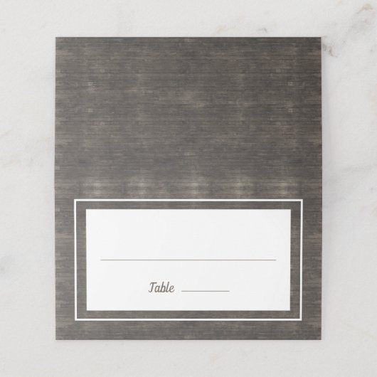 Rustikale Platzkarten aus Holz RWC (Außenseite Aufgefaltet)