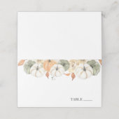 Rustikale Platzkarten für Herbstnamen (Außenseite Aufgefaltet)