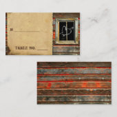 Rustikale Platzkarten zum Hochzeitsfeiern von Barn (Vorne/Hinten)
