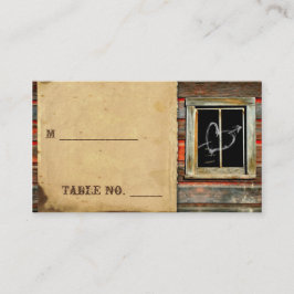 Rustikale Platzkarten zum Hochzeitsfeiern von Barn