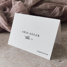 Rustikale Platzkarten zum Hochzeitsmenü Tischnummer