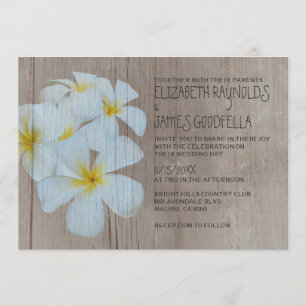 Rustikale Plumeria Hochzeitseinladungen Einladung