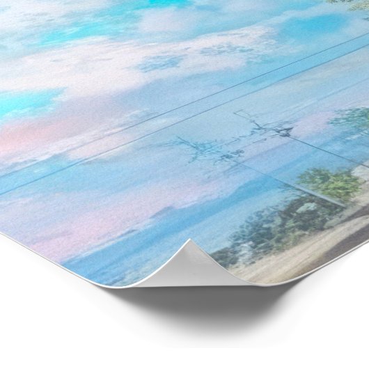 Rustikale Poinciana Tree im Blumenwald Poster (Ecke)