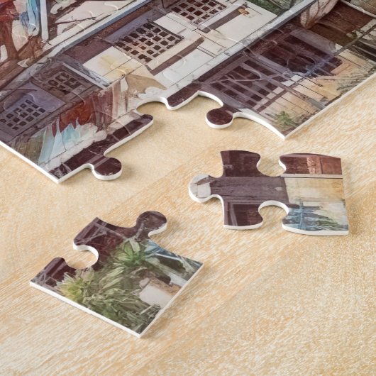 Rustikale Poinciana Tree im Blumenwald Puzzle (Seite)