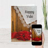 Rustikale Poinsettia Blume und Rotes Weihnachten