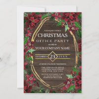 Rustikale Poinsettia Blumenholz Weihnachten im Unt
