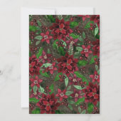 Rustikale Poinsettia Blumenwald Corporate Holiday Einladung (Rückseite)