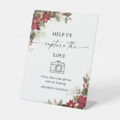 Rustikale Poinsettia hilft uns, die Liebe zu erfas Sockelschild (Vorderseite)