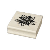 Rustikale Poinsettia Weihnachtsvolkstümliche Blume Gummistempel (Stempel)