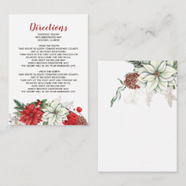 Rustikale Poinsettia Winter Foliine Kegelkegel Det Begleitkarte