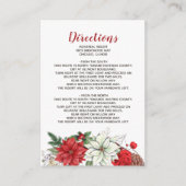 Rustikale Poinsettia Winter Foliine Kegelkegel Det Begleitkarte (Vorderseite)