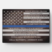 Rustikale Polizeibeamte Gebet Geschenk dünne blaue Fotoplatte (Vorderseite)