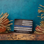 Rustikale Polizeibeamte Gebet Geschenk dünne blaue Fotoplatte (Seite)