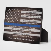 Rustikale Polizeibeamte Gebet Geschenk dünne blaue Fotoplatte (Seite)