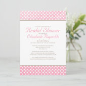 Rustikale Polka Dot Bridal Dusche Einladungen (Stehend Vorderseite)
