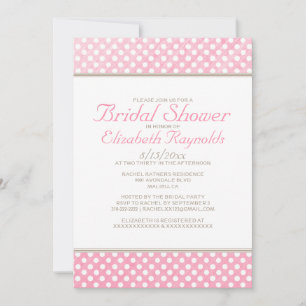 Rustikale Polka Dot Bridal Dusche Einladungen