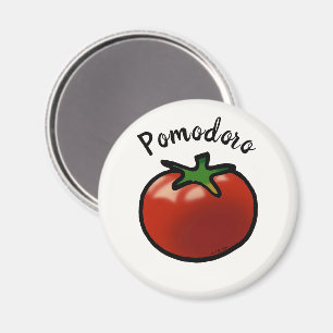 Rustikale Pomodoro-Italienische-Tomaten-Grafik Magnet