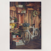 Rustikale Porch Blume Fahrrad Puzzle (Vertikal)