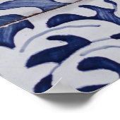 Rustikale Portugiesisch-Tiles Hochzeitskarte Poster (Ecke)