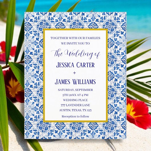 Rustikale portugiesische Fliesen mediterrane Hochz