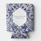 Rustikale portugiesische Tiles-Gastgeschenk Hochze Dosenkühler (Rückseite)