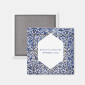 Rustikale portugiesische Tiles-Gastgeschenk Hochze Magnet (Vorderseite/Rückseite)