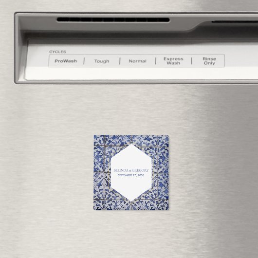 Rustikale portugiesische Tiles-Gastgeschenk Hochze Magnet (In Situ (Geschirrspüler))