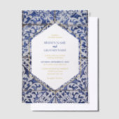 Rustikale portugiesische Tiles Hochzeitseinladunge Pergament Einladungen (Versetzt)