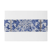 Rustikale portugiesische Tiles Wedding Einladungsbanderole (Rückseitenbeispiel)