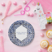 Rustikale portugiesische Tiles Wedding Pappteller (Party)