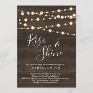 Rustikale Post Hochzeit Brunch Morgens Einladung