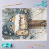 Rustikale Postbox mit Kichervogel-Decoupage Seidenpapier (Basteln)