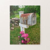 Rustikale Postbox Vermont. Puzzle (Vertikal)