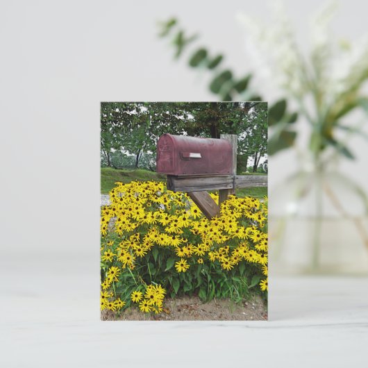 Rustikale Postfach Kunst Postkarte (Stehend Vorderseite)